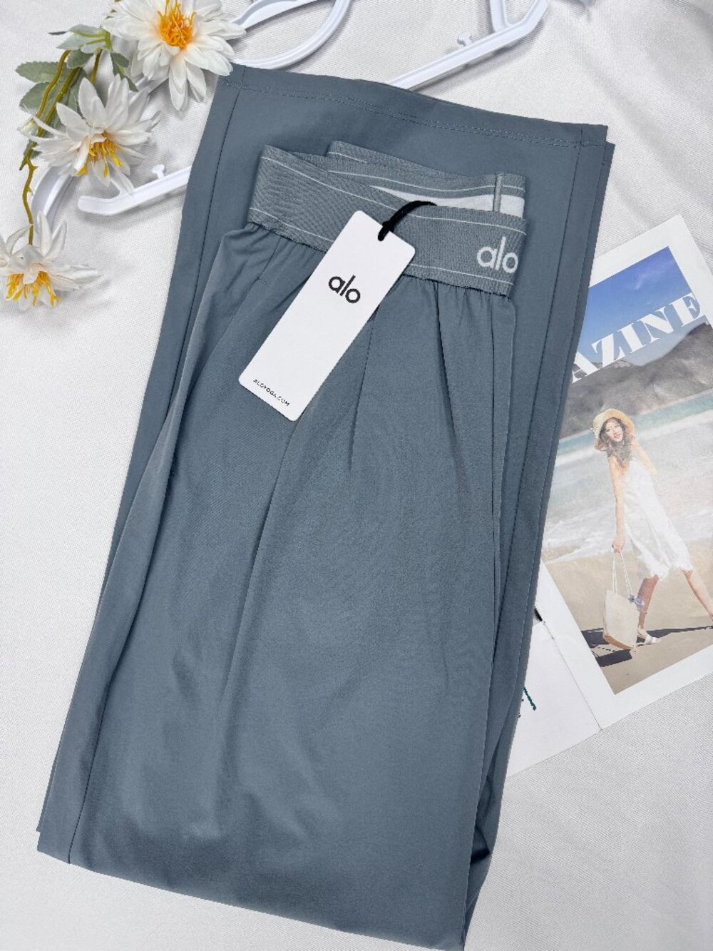 Steel Grey ALO Yoga Suit Up Trouser  💙 (Regular Sz)  Pants Summer | Trendy 😉